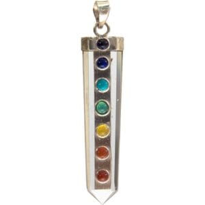 Clear Quartz Chakra Pendant 2"