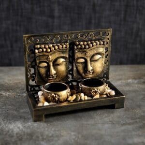Double Buddha Tealight Candle
