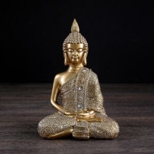 Gold Seated Buddha Statue 5x3x7