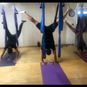 Group yoga session