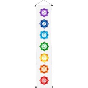 White Cotton Chakra Banner 12"x60"
