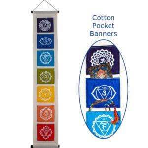 Chakra Symbol Cotton Banner with Pocket 51"