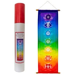 Premium French Crepe Chakra Banner 14"x36"